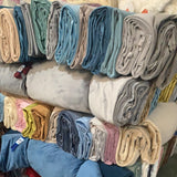Stock Off-cut holland and italian velvet