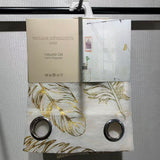 Gold stamped ready made sheer