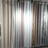 Plain velvet ready made curtain