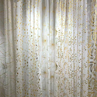 Gold stamped ready made sheer
