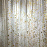 Gold stamped ready made sheer