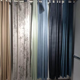 Plain velvet ready made curtain
