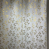 Gold stamped ready made sheer
