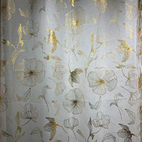 Gold stamped ready made sheer