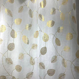Gold stamped ready made sheer