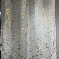 Gold stamped ready made sheer