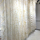 Gold stamped ready made sheer