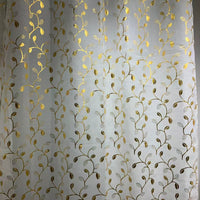 Gold stamped ready made sheer