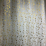 Gold stamped ready made sheer