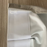 Pleated full blackout ready made curtain - Coated linen face 40x84