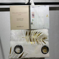 Gold stamped ready made sheer