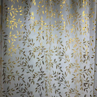 Gold stamped ready made sheer
