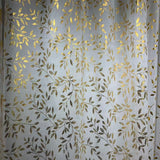 Gold stamped ready made sheer