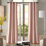 Ready Made Solid Velvet Grommet Single Curtain Panel