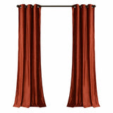 Ready Made Solid Velvet Grommet Single Curtain Panel