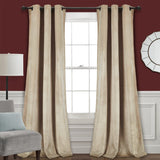 Ready Made Solid Velvet Grommet Single Curtain Panel