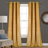 Ready Made Solid Velvet Grommet Single Curtain Panel
