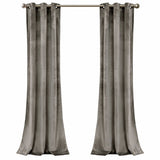 Ready Made Solid Velvet Grommet Single Curtain Panel
