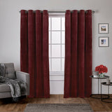 Ready Made Solid Velvet Grommet Single Curtain Panel