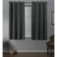 Ready Made Solid Velvet Grommet Single Curtain Panel