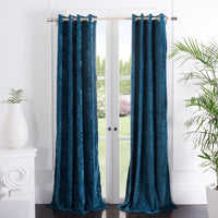 Ready Made Solid Velvet Grommet Single Curtain Panel