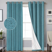 Ready Made Solid Linen Grommet Single Curtain Panel