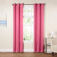 Ready made Solid Blackout Grommet Single Curtain Panel