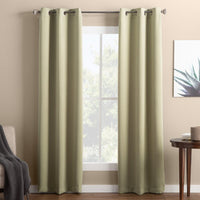 Ready made Solid Blackout Grommet Single Curtain Panel