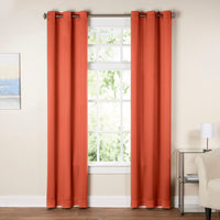Ready made Solid Blackout Grommet Single Curtain Panel