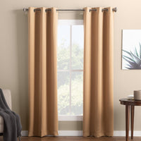 Ready made Solid Blackout Grommet Single Curtain Panel
