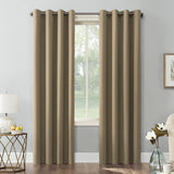 Ready made Solid Blackout Grommet Single Curtain Panel