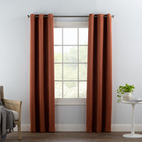 Ready made Solid Blackout Grommet Single Curtain Panel