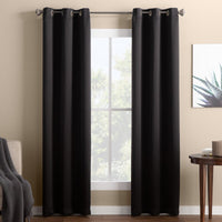 Ready made Solid Blackout Grommet Single Curtain Panel