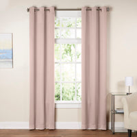 Ready made Solid Blackout Grommet Single Curtain Panel