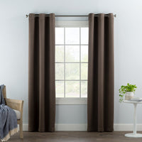Ready made Solid Blackout Grommet Single Curtain Panel