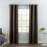 Ready made Solid Blackout Grommet Single Curtain Panel