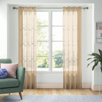 Ready Made Solid Sheer Grommet Single Curtain Panel