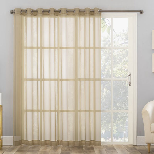 Ready Made Solid Sheer Grommet Single Curtain Panel YiWu Stock