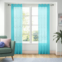 Ready Made Solid Sheer Grommet Single Curtain Panel