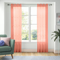 Ready Made Solid Sheer Grommet Single Curtain Panel