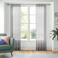 Ready Made Solid Sheer Grommet Single Curtain Panel