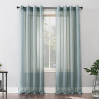 Ready Made Solid Sheer Grommet Single Curtain Panel
