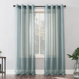 Ready Made Solid Sheer Grommet Single Curtain Panel