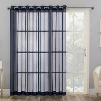 Ready Made Solid Sheer Grommet Single Curtain Panel