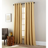 Ready Made Solid Linen Grommet Single Curtain Panel