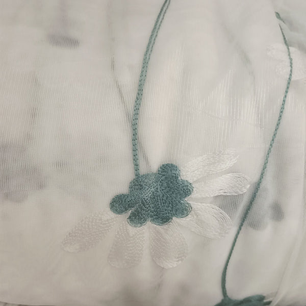 Towel embroidery sheer
