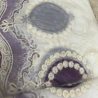 Couching velvet string embroidery sheer