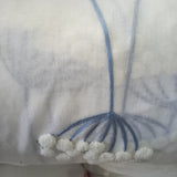 Embroidery on doris linen sheer