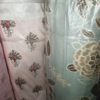 Printed or embroidery linen curtain fabric