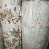 Printed or embroidery linen curtain fabric